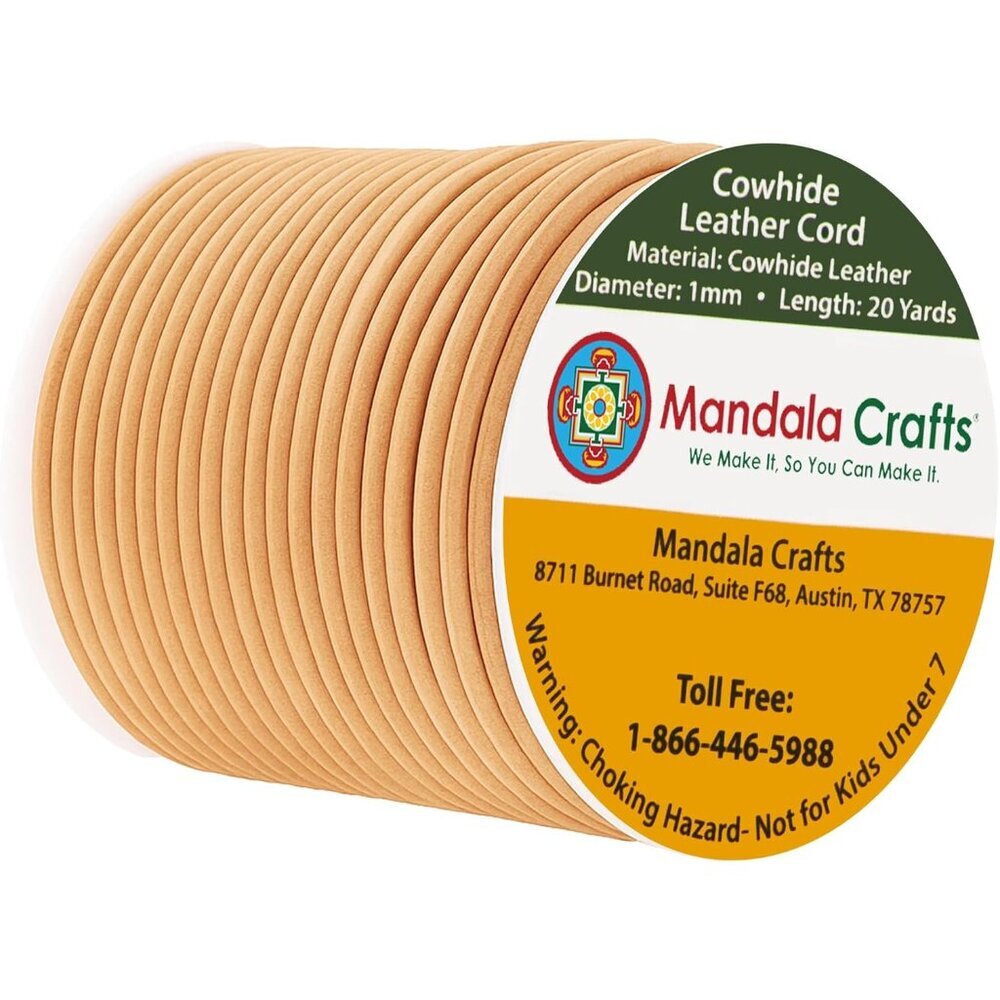 Round Cowhide Genuine Tan Leather Cord for Jewelry Making Kumihimo Leather Rope